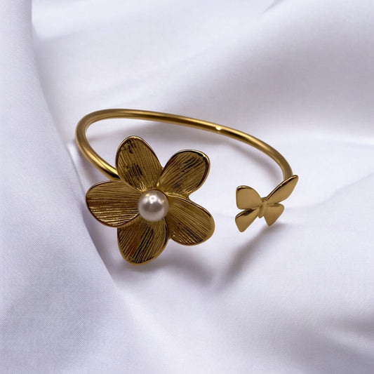 Bracelet Fleur et Papillon