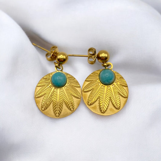 Boucles Épis et Amazonite