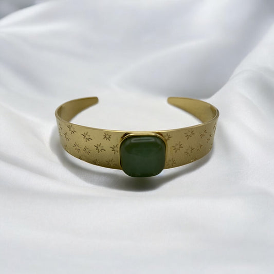 Bracelet Étoile Pierre Verte